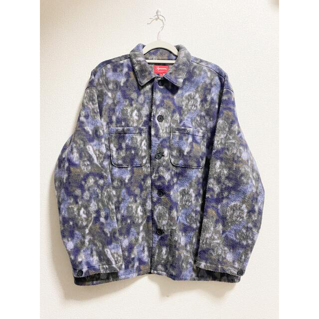 SUPREME 21AW PAISLEY FLEECE SHIRT PURPLE