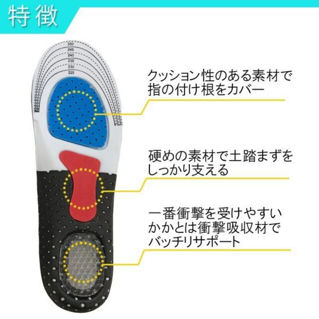 訳ありクッションインソール女性用(22～25㎝)レディース靴中敷き衝撃吸収新品 レディースの靴/シューズ(その他)の商品写真