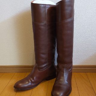 ロング　ストレート　ブーツ　ブラウン　23cm ヒール2.5cm(ブーツ)