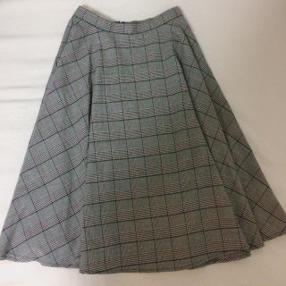 マウジー(moussy)のmoussy ミモレ丈 チェック スカート(ひざ丈スカート)