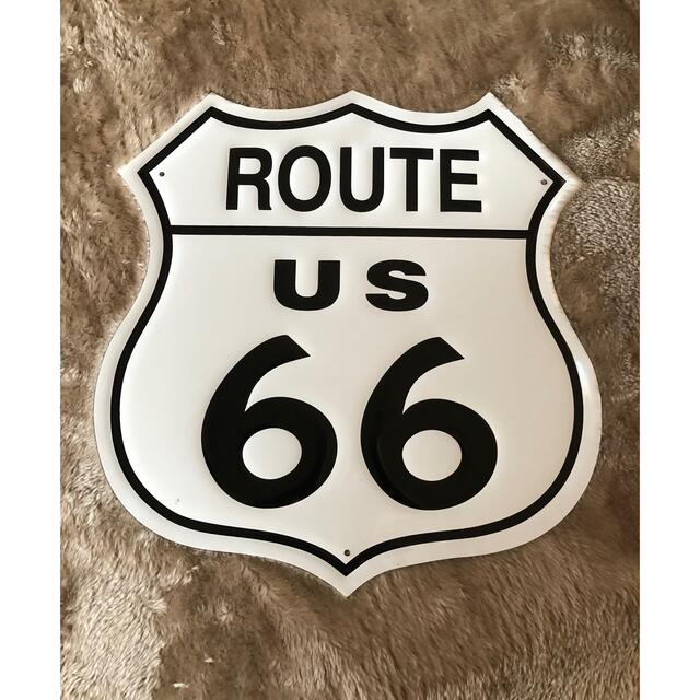 ROUTE66プレート ハンドメイドのインテリア/家具(インテリア雑貨)の商品写真