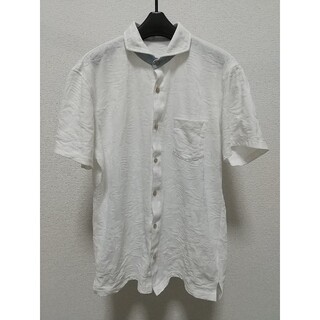ボイコット(BOYCOTT)のBOYCOTT 総柄 半袖 シャツ サイズ３ 白 ホワイト ボイコット 古着 服(シャツ)