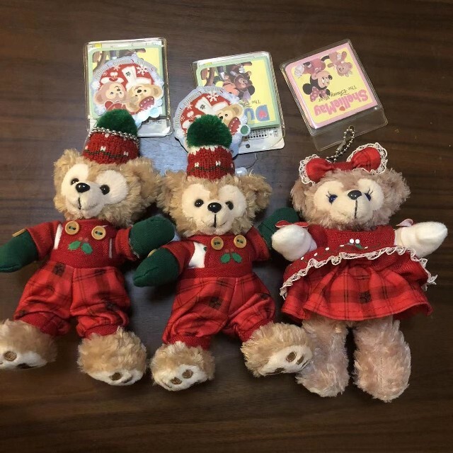 ダッフィー シェリーメイ ぬいぐるみバッジ　クリスマス2013 手袋 Duffy