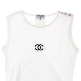 CHANEL - シャネル CHANEL ココマーク ココボタン ノースリーブ シャツ