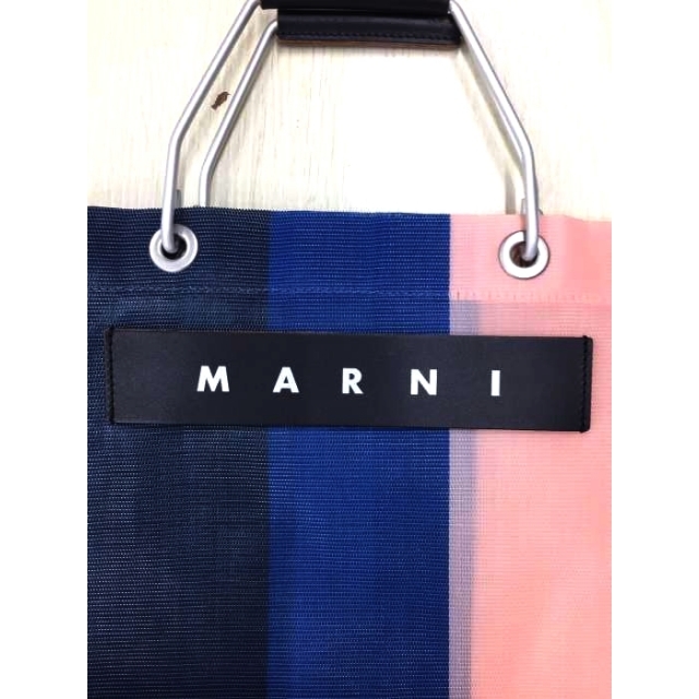 Marni(マルニ)のMARNI(マルニ) ナイトブルー ストライプハンドバッグ レディース バッグ レディースのバッグ(ハンドバッグ)の商品写真