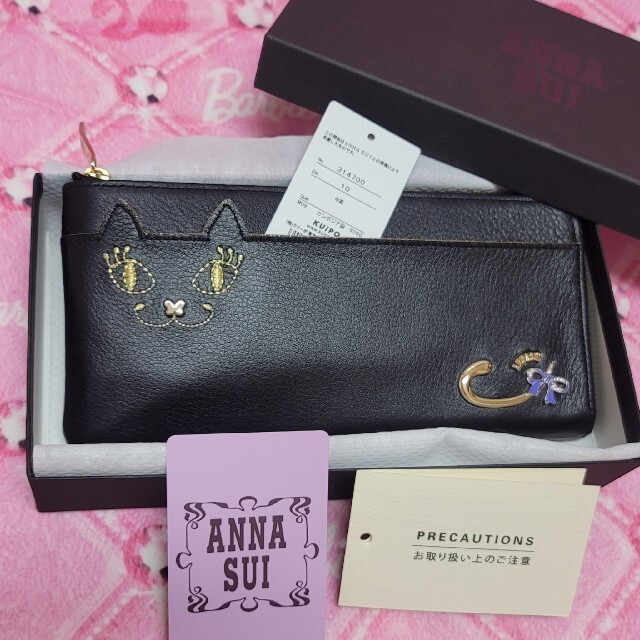 ANNA SUI - 新品アナスイ財布☆幸福を呼ぶクロ猫☆ねこ薄マチ長 ANNA SUI - 新品アナスイ財布☆幸福を呼ぶクロ猫☆ねこ薄マチ長