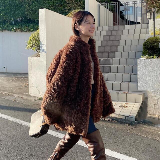 【CLANE】CURL FUR SHORT COAT レディースのジャケット/アウター(毛皮/ファーコート)の商品写真