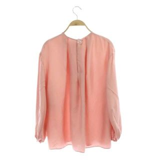 ドゥロワー Drawer シルクツイルギャザーブラウス 36 ピンク-eastgate.mk