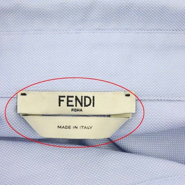 FENDI(フェンディ)のフェンディ カットショルダー エンブロイダリーカラーブラウス シャツ 長袖 レディースのトップス(シャツ/ブラウス(長袖/七分))の商品写真