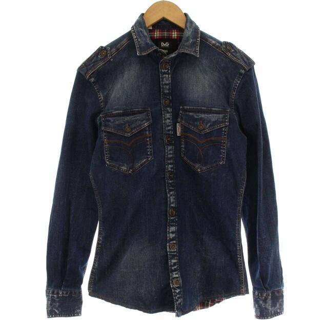 ドルチェ&ガッバーナ D&G BRAD デニムシャツ 15/38 M 紺 - メンズ ドルチェ&ガッバーナ D&G BRAD デニムシャツ 15/38 M 紺 - メンズ