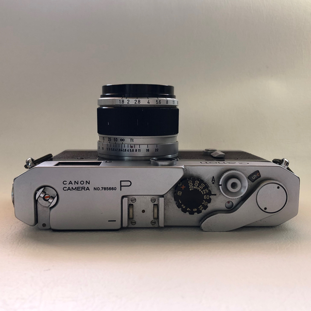 Canon P】フィルムカメラ◇キヤノン◇50mm単焦点レンズ付き 人気の雑貨