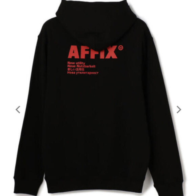 AFFIX パーカー　XL 赤、黒