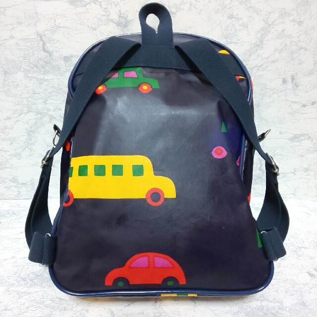 marimekko(マリメッコ)の【美品/完売品】marimekko ブーブー リュックサック 車 総柄 キッズ/ベビー/マタニティのこども用バッグ(リュックサック)の商品写真