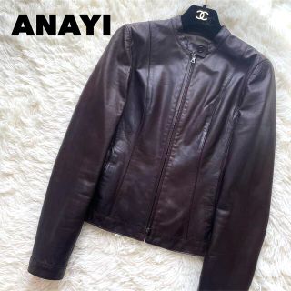 anayi(アナイ)ラムレザークルージャケット Sサイズアイボリー 羊革 anayi(アナイ)ラムレザークルージャケット Sサイズアイボリー 羊革 ライダースジャケット ショッピング取扱店