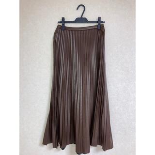 グレイル(GRL)のレザープリーツスカート [品番k8511v] ブラウン(ロングスカート)