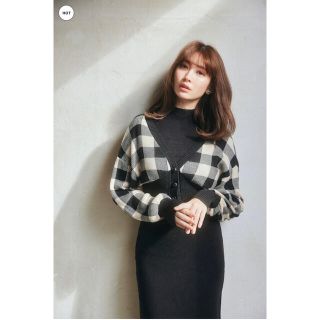 Multi-Way Plaid Knit Dress Mサイズ(ロングワンピース/マキシワンピース)