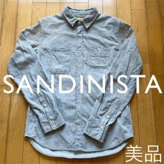 サンディニスタ(Sandinista)の美品　SANDINISTA コーデュロイシャツ　グレー　L(シャツ)