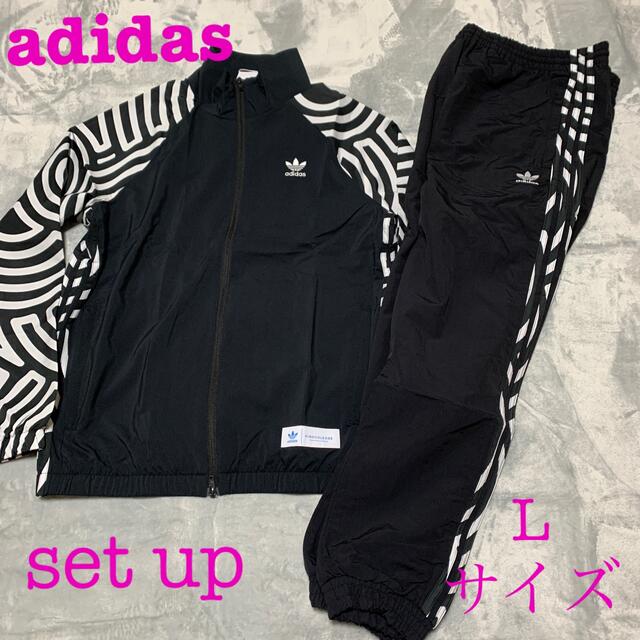 adidas アディダス ジャージ 上下 ベロア ジャケット パンツ ブラック 