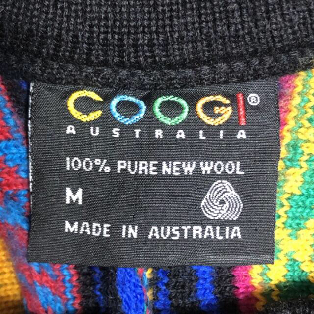 COOGI(クージー)の【美品】COOGI クージー ウール100％ 総柄 3D ニットセーター M メンズのトップス(ニット/セーター)の商品写真