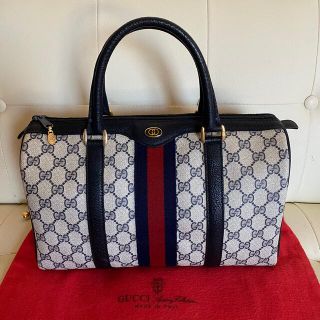 グッチ(Gucci)の極　美品　GUCCI オールド　グッチ シェリーライン ハンド　バッグ　ボストン(ショルダーバッグ)