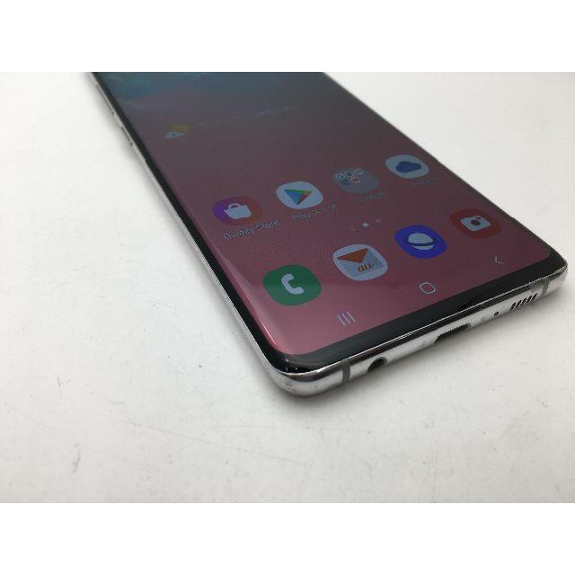 SAMSUNG(サムスン)のR304 SIMフリー au Galaxy S10+ SCV42 ホワイト美品 スマホ/家電/カメラのスマートフォン/携帯電話(スマートフォン本体)の商品写真