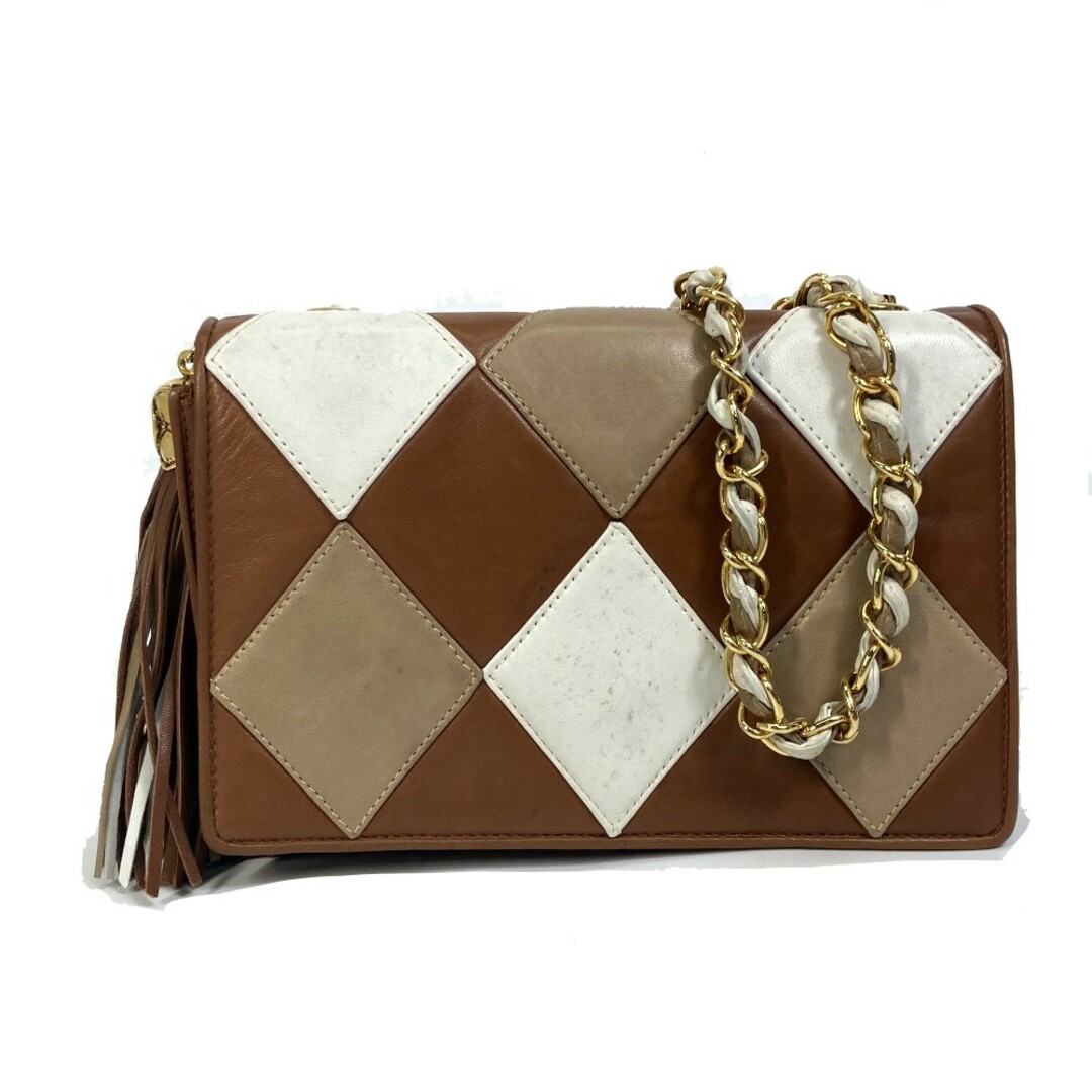 絶品】 ダイヤ CHANEL シャネル - CHANEL パッチワーク ブラウン