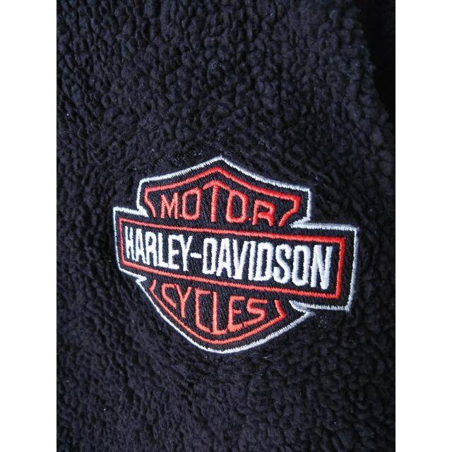 Harley Davidson(ハーレーダビッドソン)のハーレーダビッドソン 刺繍ロゴ フード付き フリース ブラック　SS2439 メンズのジャケット/アウター(その他)の商品写真