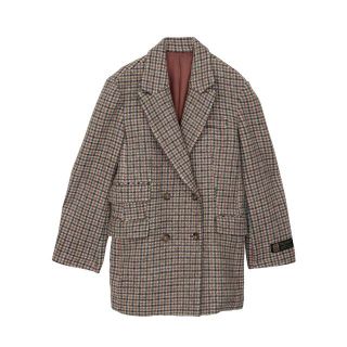 Ameri VINTAGE - 新品 AMERI CHECK ECO WOOL BIG JACKET ブラウンの