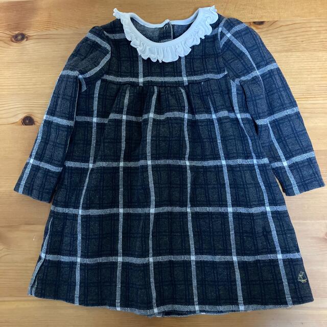 PETIT BATEAU(プチバトー)のプチバトー  PETIT BATEAU  チェック　ワンピース キッズ/ベビー/マタニティのベビー服(~85cm)(ワンピース)の商品写真