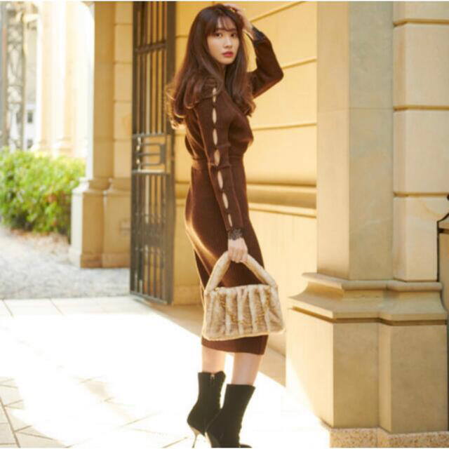 SNIDEL - Wrap-Effect Knit Dress / Herlipto 小嶋陽菜の通販 by ୨୧ ...