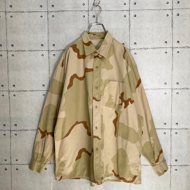 ART VINTAGE(アートヴィンテージ)の【希少】VINTAGE デザートカモ ミリタリー シャツ ビッグサイズ US古着 メンズのジャケット/アウター(ミリタリージャケット)の商品写真