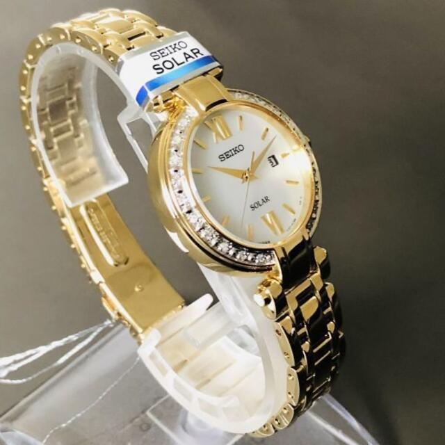 SEIKO(セイコー)の新品●ダイヤ★セイコー ソーラー SEIKO 腕時計 パールダイアル レディース レディースのファッション小物(腕時計)の商品写真