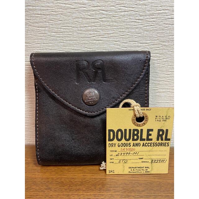 RRL(ダブルアールエル)のRRL 財布 三つ折り レザー チョコブラウン 美品 メンズのファッション小物(折り財布)の商品写真