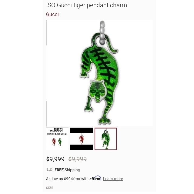 Gucci - 【超レア限定廃盤品】GUCCI ネックレスタイガーチャーム bts