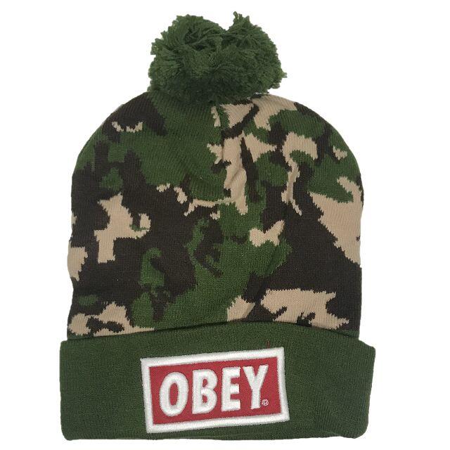 OBEY(オベイ)のOBEY オベイ ボンボン ワッチニットキャップ 迷彩 メンズの帽子(ニット帽/ビーニー)の商品写真