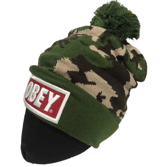 OBEY(オベイ)のOBEY オベイ ボンボン ワッチニットキャップ 迷彩 メンズの帽子(ニット帽/ビーニー)の商品写真