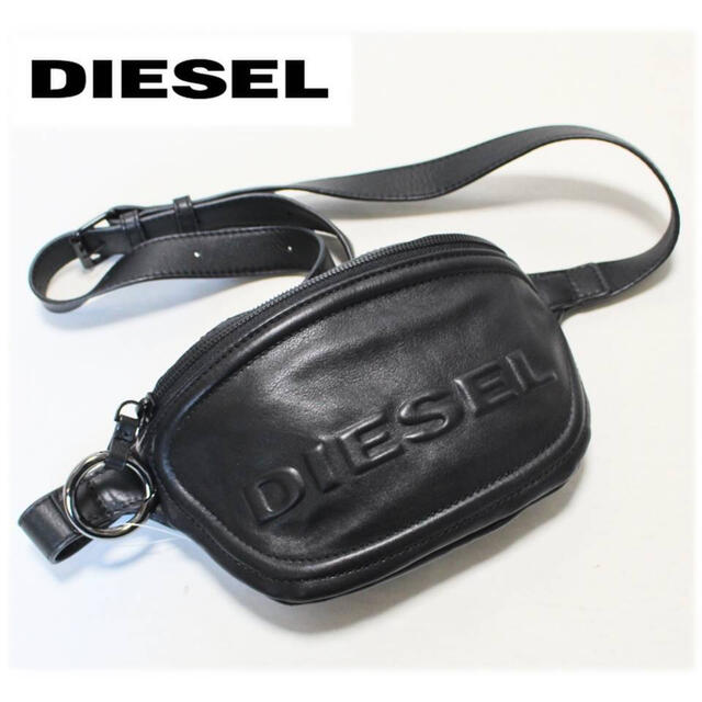 DIESEL(ディーゼル)の《ディーゼル》新品 ビッグロゴ 総レザー ボディバッグ ウェストポーチ 男女兼用 メンズのバッグ(ボディーバッグ)の商品写真