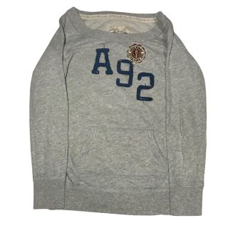 アバクロンビーアンドフィッチ(Abercrombie&Fitch)の【希少】アバクロ Abercrombie スウェット ロンT XL グレー 古着(トレーナー/スウェット)