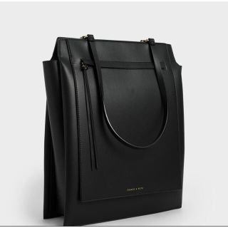 チャールズアンドキース(Charles and Keith)のジオメトリック トートバッグ （Black）(トートバッグ)