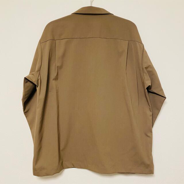 GU(ジーユー)のジーユー GU オープンカラーシャツ 長袖 32 BEIGE Mサイズ ユニクロ メンズのトップス(シャツ)の商品写真