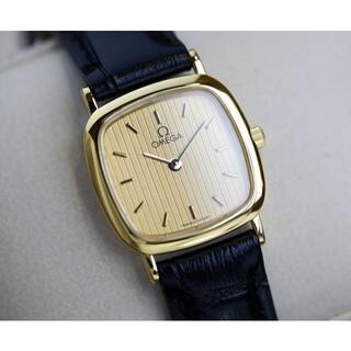 オメガ(OMEGA)の美品 オメガ デビル スクエア ゴールド ストライプ レディース Omega(腕時計)