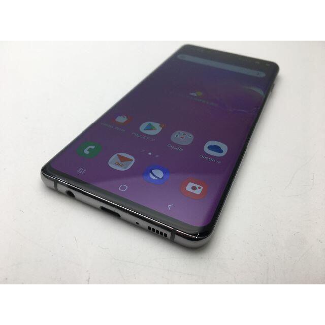 SAMSUNG(サムスン)のR641 SIMフリー au Galaxy S10+ SCV42 ブラック美品 スマホ/家電/カメラのスマートフォン/携帯電話(スマートフォン本体)の商品写真