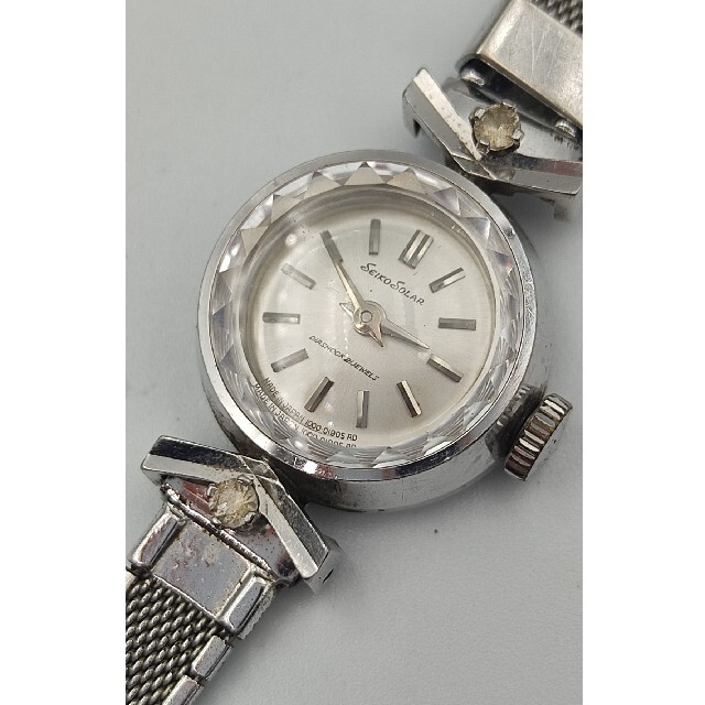 SEIKO - SEIKO セイコー 腕時計 SOLAR 1000-0110 K14WG 手巻きの SEIKO - SEIKO セイコー 腕時計 SOLAR 1000-0110 K14WG 手巻きの
