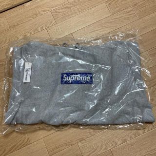 シュプリーム(Supreme)のSupreme bandana box logo hooded パーカー グレー(パーカー)