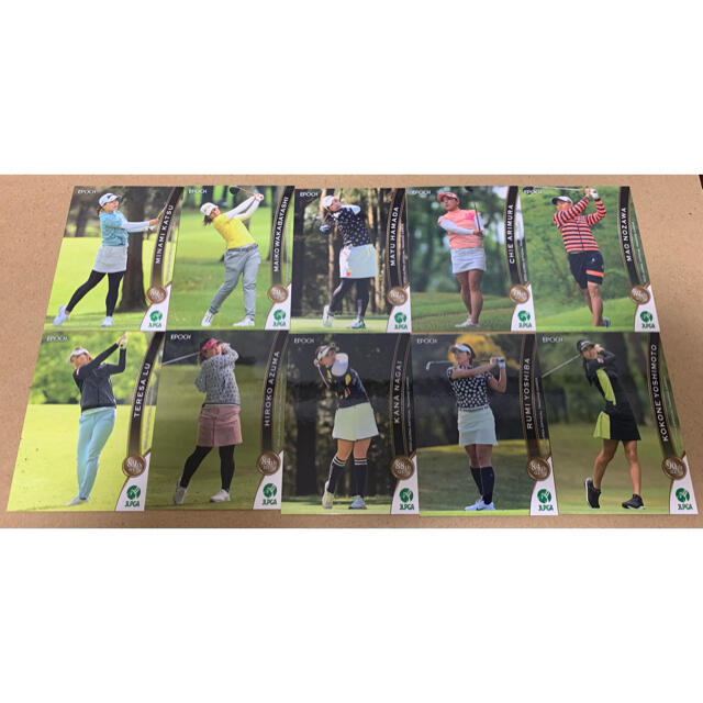 EPOCH(エポック)のJLPGA 2021 女子ゴルフ　レギュラーカード　3枚〜 エンタメ/ホビーのトレーディングカード(シングルカード)の商品写真