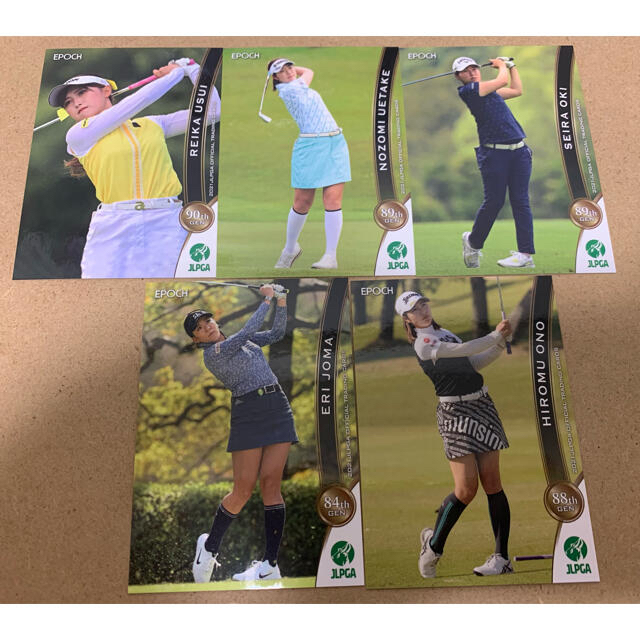 EPOCH(エポック)のJLPGA 2021 女子ゴルフ　レギュラーカード　3枚〜 エンタメ/ホビーのトレーディングカード(シングルカード)の商品写真