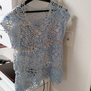 かぎ針編みで作りました　ベスト(その他)