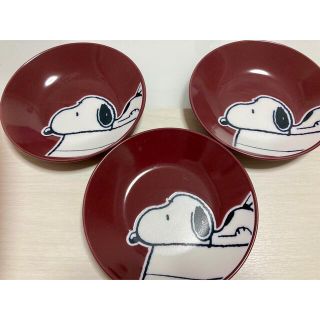 スヌーピー(SNOOPY)の寝そべりスヌーピー大皿3枚セット！(食器)