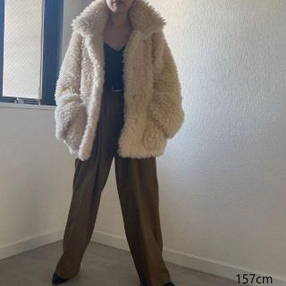 美品 THINK FUR エコファー コート ジャケット シンクファー