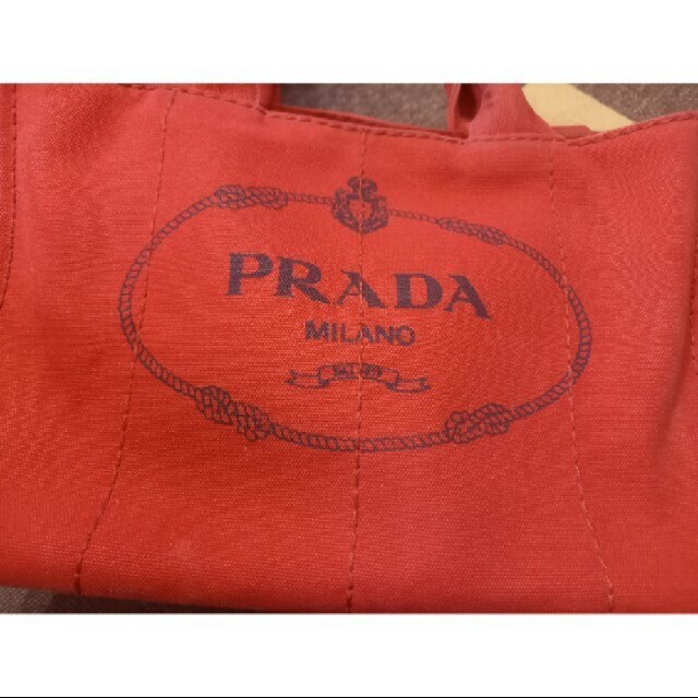 PRADA カナパ M 赤 - トートバッグ